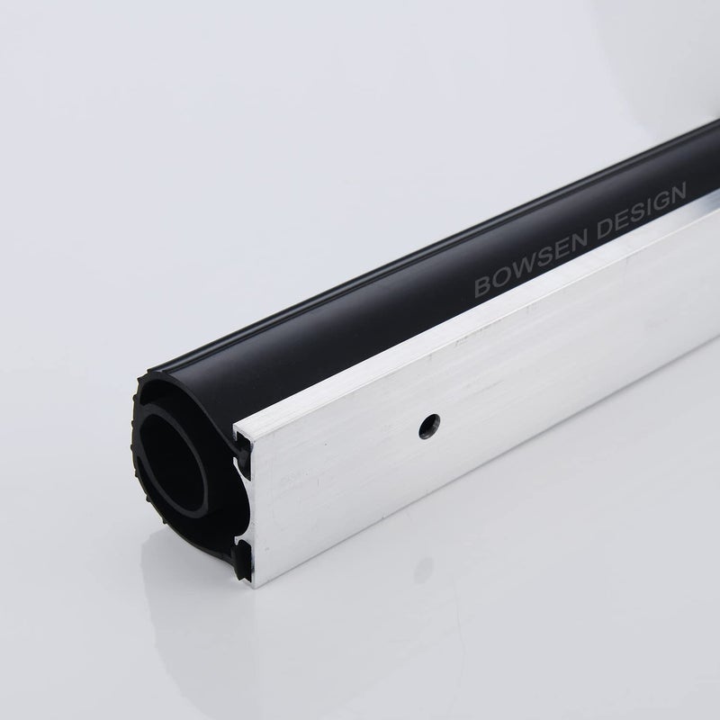 BOWSEN Heavy-Duty U+O Ring Universal Garage Door Bottom Seals Weatherstrip Weather Stripping Rubber with Aluminum Track Retainer Kit, Black (10FT, 1-5/8" Width) - Image 3